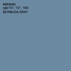 #6B89A0 - Bermuda Gray Color Image
